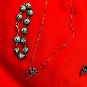 Necklace and Bracelet silver